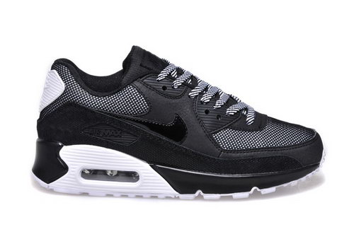 Nike Air Max 90 Womenss Shoes Hot New All Black White Gray China